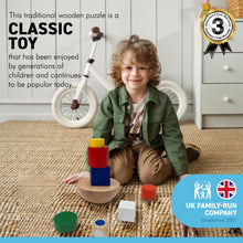 Load image into Gallery viewer, Wooden balancing toppling tower game | 13cm (H) | stacking building blocks games | wooden balance game