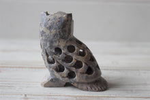 Load image into Gallery viewer, Handcrafted Stone Undercut Owl Ornament Sculpture
