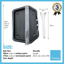 Load image into Gallery viewer, Traditional ash pan – 28cm wide (11") with handle | Ideal for Standard Sized fire grates | ash pan for open fires | ash pan for log burners| fire ash pan | fire tray | ash box | galvanised ash pan