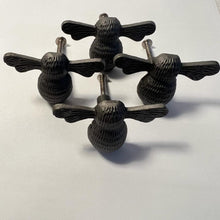 Load image into Gallery viewer, Pack of 4 CAST IRON BUSY BEE DRAWER KNOBS for Kitchen cupboards | Cast Iron Antique style finish | Vintage charm meets modern functionality | 7cm wide x 2cm depth
