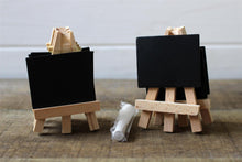 Load image into Gallery viewer, Mini Set of 6 Chalkboard Easel Place Cards Wedding Crafts