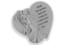 Load image into Gallery viewer, Dad Heart Memorial with Angel Plaque with Inspirational poem