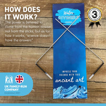 Load image into Gallery viewer, Pair of DOWSING DIVING RODS with Handles and INSTRUCTIONS for use