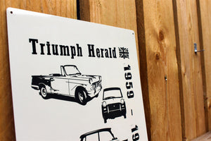 Triumph Herald 1958 - 1971 Metal Wall Hanging Sign Plaque