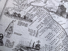 Load image into Gallery viewer, Coastal Shipwreck Nautical Parchment Maritime Isle of Wight Map