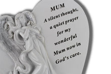 Load image into Gallery viewer, Mum Heart Memorial with Angel Plaque with Inspirational poem