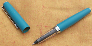 J Herbin Metal Roller Ball Pen with Fine Nib - Blue