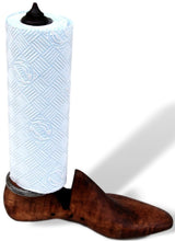 Load image into Gallery viewer, Shoe Last Kitchen Roll Holder made from genuine antique shoe lasts
