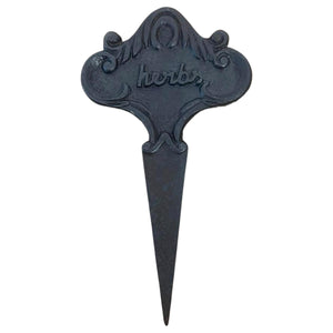 Ornate Rustic CAST IRON HERBS PLANT STAKE Marker | Label | Herbs Plaque | Garden plaque Herbs Sign | Herbs Stake | Herbs Label | Garden plant |Garden decoration ideas | 10cm x 18cm