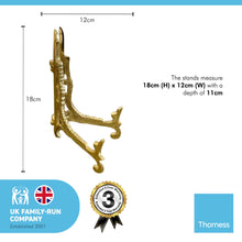 Load image into Gallery viewer, 7 Inch high Easel Plate Holder Display Stands | Metal Frame Holders for Photo Pictures Decorative Plate Dish