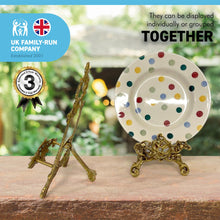 Load image into Gallery viewer, Pair of large 11.5 inch Easel Plate Holders Display Stands | Metal Frame Holders for Photo Pictures Decorative Plate Dish | 29cm (H) x 14cm (W) | Picture Easel |Wedding tables