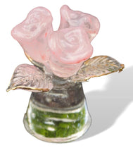 Load image into Gallery viewer, Gift for your Mother - Hand sculpted crystal rose pose with 22kt detailing