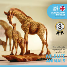 Load image into Gallery viewer, Free standing graceful giraffe and calf decorative ornament