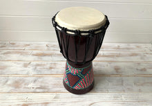Load image into Gallery viewer, Djembe Drum Hand Painted 30cm Tall Percussion Instrument
