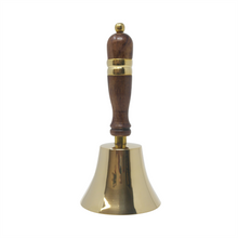Load image into Gallery viewer, Traditional school library hand bell with wooden handle