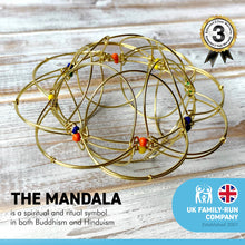 Load image into Gallery viewer, FOLDING GOLD WIRE MANDALA MEDITATION AID Puzzle | Fidget puzzle | Spirituality Buddhism relaxation prayer puzzle