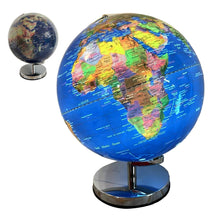 Load image into Gallery viewer, 30cm diameter colour illuminated globe with sturdy metal base | Interactive study globe | illuminated globes of earth | 30cm (w) x 40cm (h) | Illuminated globe for Children and Adults.
