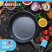 Load image into Gallery viewer, Cast Iron Skillet 10 Inch Oven Safe Tarte Tatin Skillet Frying Pan for Indoor and Outdoor use | Cast Iron Cookware | Grill Pan | Stove Top | Skillet Pan | Iron Skillet | Frying Pans | Griddle pan