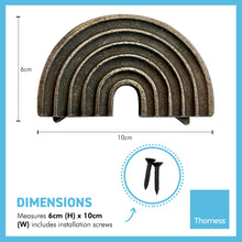 Load image into Gallery viewer, Cast Iron RAINBOW DOOR KNOCKER | Rainbow | Knocker| Rustic Knocker | Front Door fittings | Door Knocker | 6cm (H) x 10cm (W)