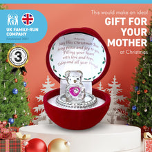 Load image into Gallery viewer, Christmas Glass Bear in Gift Box for a Special Mum at Christmas | Gift for Mother | Mummy | Gift for Mum from Daughter or Son | includes touching thoughtful verse