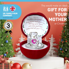 Load image into Gallery viewer, Christmas Glass Bear in Gift Box for a Special Mum at Christmas | Gift for Mother | Mummy | Gift for Mum from Daughter or Son | includes touching thoughtful verse
