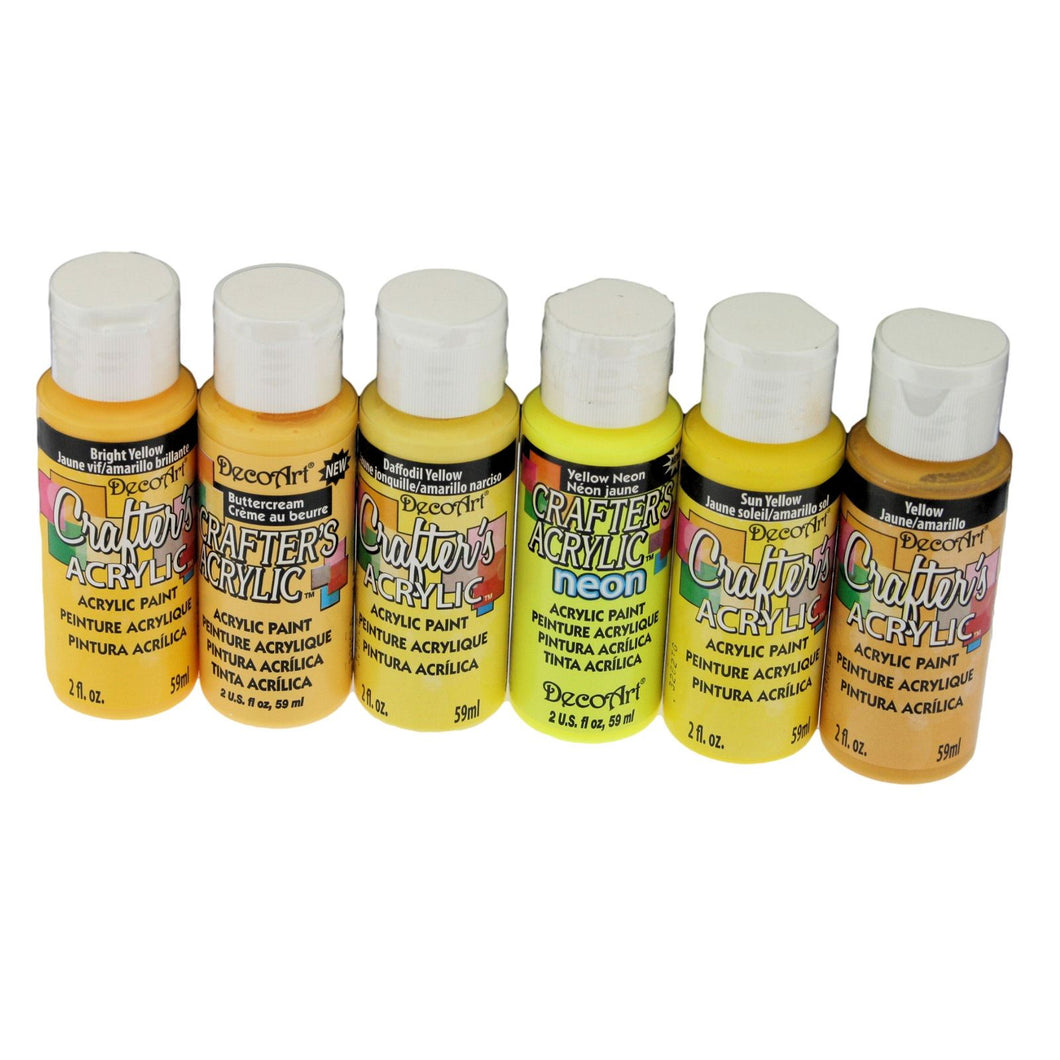DecoArt Crafter's All Purpose Acrylic Paint 59ml - Yellow Colours
