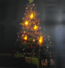 Load image into Gallery viewer, Christmas tree LED canvas print - comes alive with real illumination
