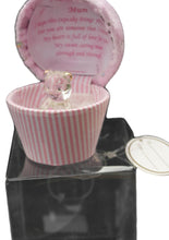 Load image into Gallery viewer, Glass bear in a cupcake shaped gift box for a special mum