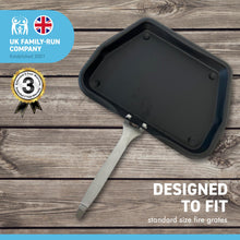 Load image into Gallery viewer, Traditional ash pan – 28cm wide (11") with handle | Ideal for Standard Sized fire grates | ash pan for open fires | ash pan for log burners| fire ash pan | fire tray | ash box | galvanised ash pan