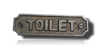 Load image into Gallery viewer, Vintage Cast Iron Toilet bathroom door wall plaque sign