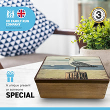 Load image into Gallery viewer, Wooden Keepsake Box with Seagull design | Jewellery box | Trinket Box | Memory Box | Keepsake and Wooden Gift Boxes | Wedding Gifts | Storage for Women and Men | keepsake boxes with lids