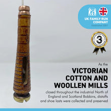 Load image into Gallery viewer, ANTIQUE BOBBIN LIGHT PULL | upcycled from Genuine Antique Bobbins  | piece of HISTORY for your bathroom