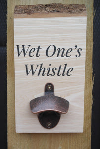 Wet Ones Whistle Lake District Wood Bottle Opener