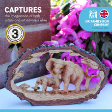 Load image into Gallery viewer, Eye catching free standing Stately Elephant with baby Calf Decorative Ornament