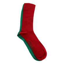 Load image into Gallery viewer, Pair of Red Port &amp; Green Starboard Nautical Cotton Rich Woven Socks | Adult Size UK 6-12 Eu 39-46

