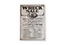 Load image into Gallery viewer, Coastal Nautical Parchment Maritime Wreck Sale Poster