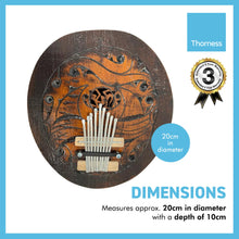 Load image into Gallery viewer, Large Indonesian 20cm diameter Gourd Thumb Piano instrument | Marimba Kalimba Mbira Lamellophone, Nine Tines Notes | Kalimba instrument | Hand Percussion instrument