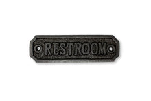 Load image into Gallery viewer, Vintage Cast Iron Restroom Door Plaque Door Sign