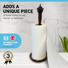 Load image into Gallery viewer, Wooden Recycled Bobbin and Distaff KITCHEN ROLL HOLDER |  Upcycled from Genuine Bobbins  and distaff