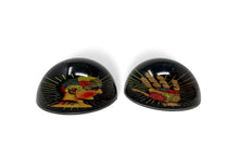 Load image into Gallery viewer, Set of two glass paperweights palmistry and Phrenology /ornament / palmistry hand palm / psychology / paperweight / fortune telling palmistry design ornament