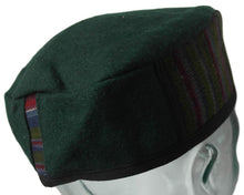 Load image into Gallery viewer, Green medium sized Tibetan trim smoking / thinking / lounging cap
