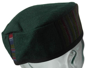 Green medium sized Tibetan trim smoking / thinking / lounging cap