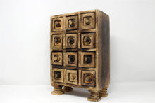 Load image into Gallery viewer, Solid Wood Mini 30cm Tall 12 Draw Jewellery Chest Storage Unit