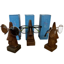 Load image into Gallery viewer, SET OF THREE Gift Packaged GLASSES HOLDERS | SPECTACLE STAND | Gift for any occasion | Home or office accessory | Hand finished quality ETHICALLY SOURCED solid wood