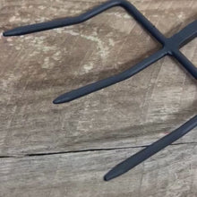 Load and play video in Gallery viewer, Traditional twist handle cast iron toasting fork