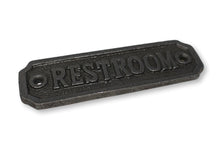 Load image into Gallery viewer, Vintage Cast Iron Restroom Door Plaque Door Sign