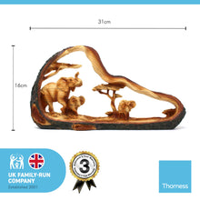 Load image into Gallery viewer, Free standing graceful elephant and family decorative ornament