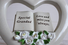 Load image into Gallery viewer, Heart Shaped Special Grandad Memorial Outdoor Rose Ornament