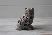 Load image into Gallery viewer, Handcrafted Stone Undercut Owl Ornament Sculpture
