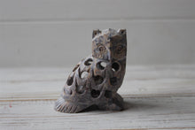 Load image into Gallery viewer, Handcrafted Stone Undercut Owl Ornament Sculpture